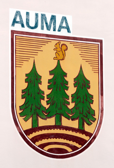 Wappen der Stadt Auma, Foto: Martin Schramme, 2014