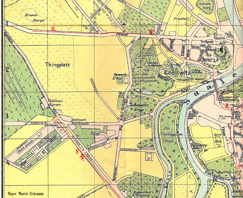 Karte vom Thingplatz, Repro: Martin Schramme, 2023