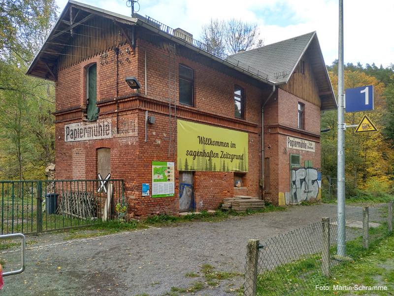 Bahnhof Papiermuehle bei Stadtroda, Foto: Martin Schramme, 2022