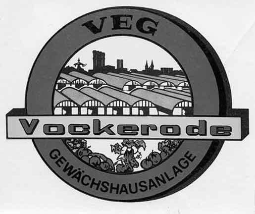 Logo des Gewaechshauses in Vockerode in der DDR